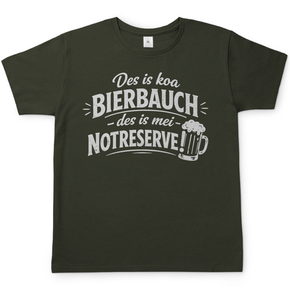 Des is koa Bierbauch des is mei Notreserve - Herren T-Shirt Urban Khaki