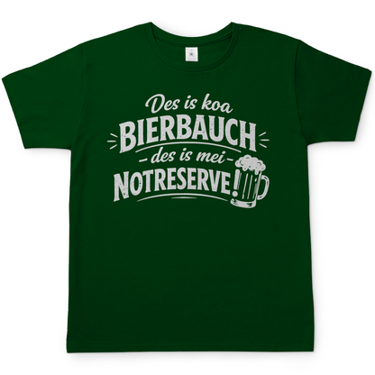 Des is koa Bierbauch des is mei Notreserve - Herren T-Shirt Bottle Green