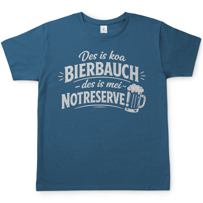 Des is koa Bierbauch des is mei Notreserve - Herren T-Shirt Stone Blue