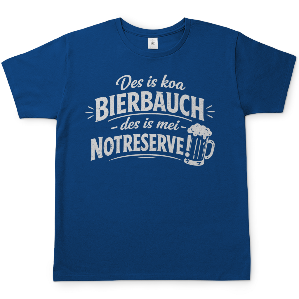 Des is koa Bierbauch des is mei Notreserve - Herren T-Shirt Royal Blue