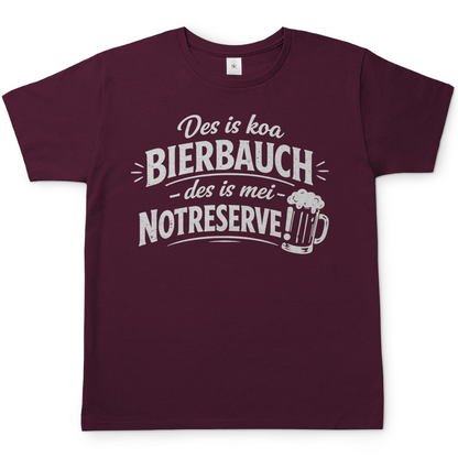 Des is koa Bierbauch des is mei Notreserve - Herren T-Shirt Burgundy