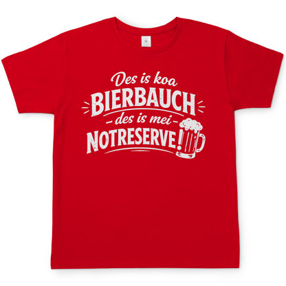 Des is koa Bierbauch des is mei Notreserve - Herren T-Shirt Red