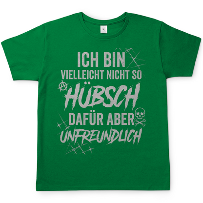 Ich bin vielleicht nicht so hübsch dafür aber unfreundlich - Herren T-Shirt Kelly Green