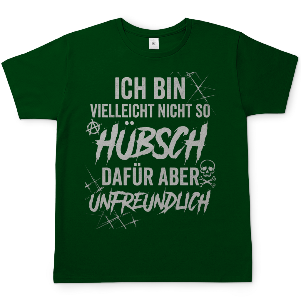 Ich bin vielleicht nicht so hübsch dafür aber unfreundlich - Herren T-Shirt Bottle Green