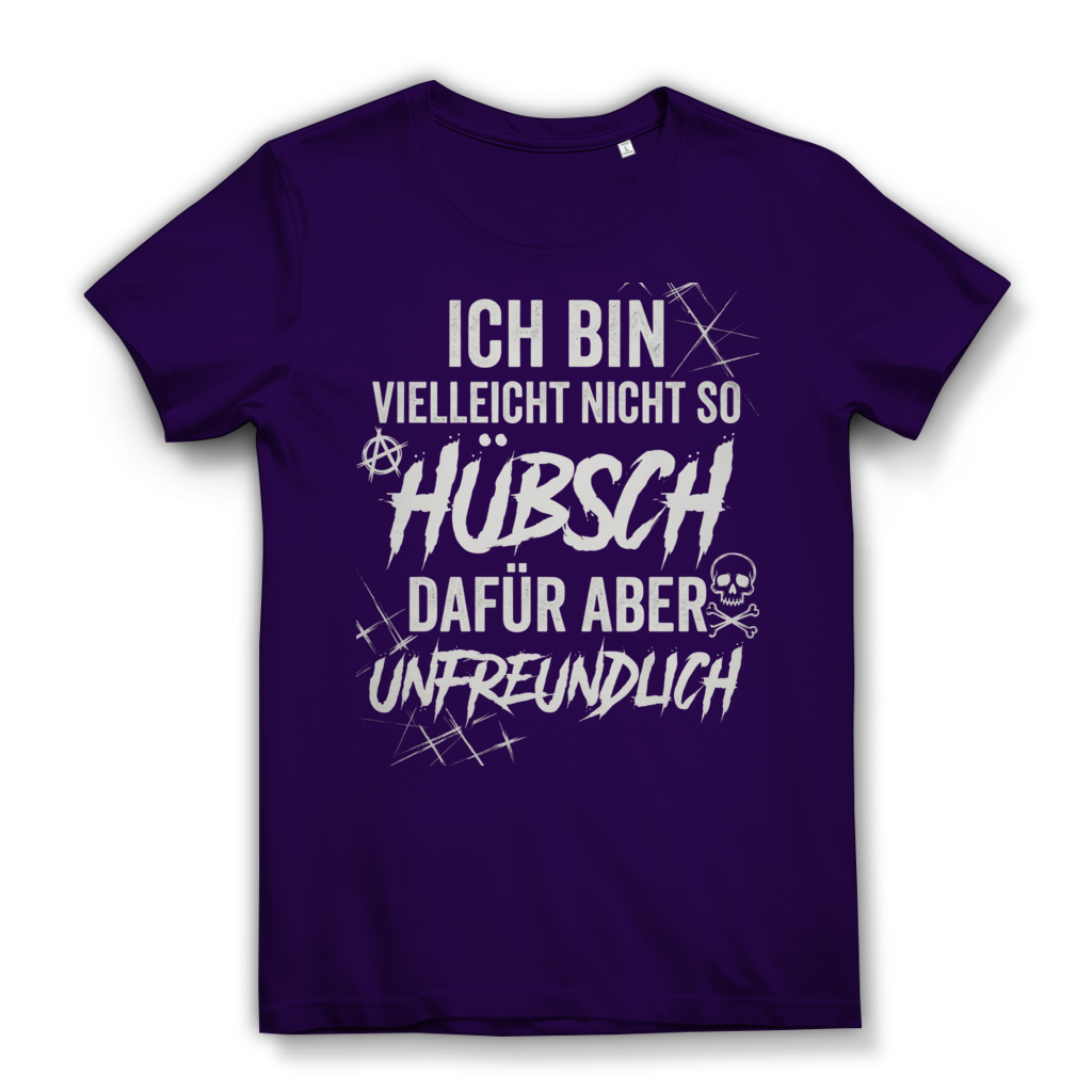 Ich bin vielleicht nicht so hübsch dafür aber unfreundlich - Damen Premium Bio T-Shirt Urban Purple