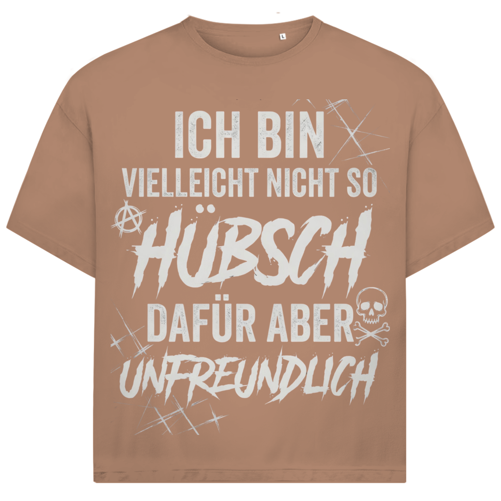 Ich bin vielleicht nicht so hübsch dafür aber unfreundlich - Jack and Jones Oversize T-Shirt