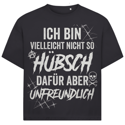 Ich bin vielleicht nicht so hübsch dafür aber unfreundlich - Jack and Jones Oversize T-Shirt Asphalt