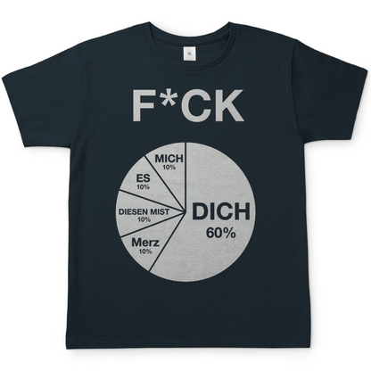 FICK DICH - Herren T-Shirt Dark Grey Solid