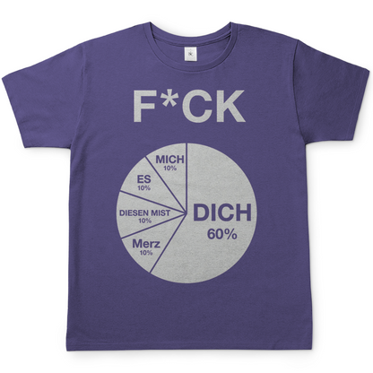 FICK DICH - Herren T-Shirt Millennial Lilac