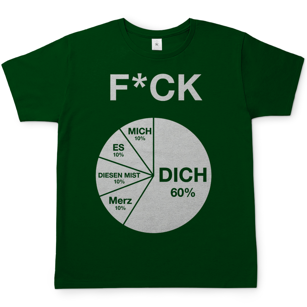 FICK DICH - Herren T-Shirt Bottle Green