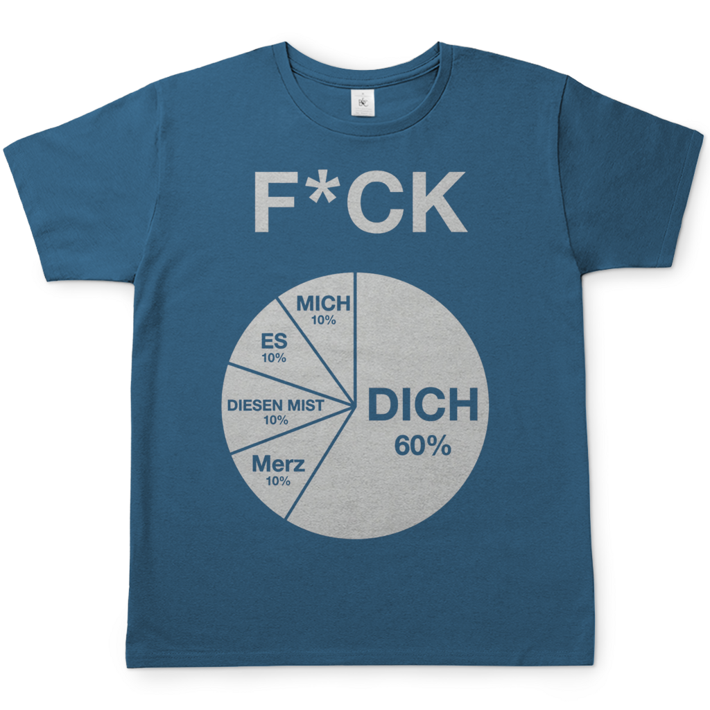 FICK DICH - Herren T-Shirt Stone Blue