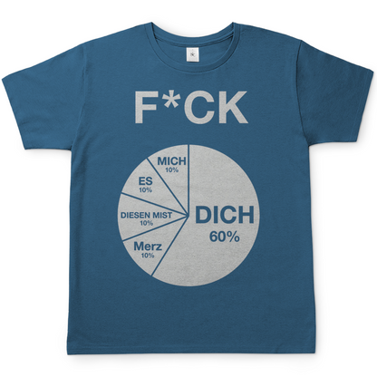 FICK DICH - Herren T-Shirt Stone Blue
