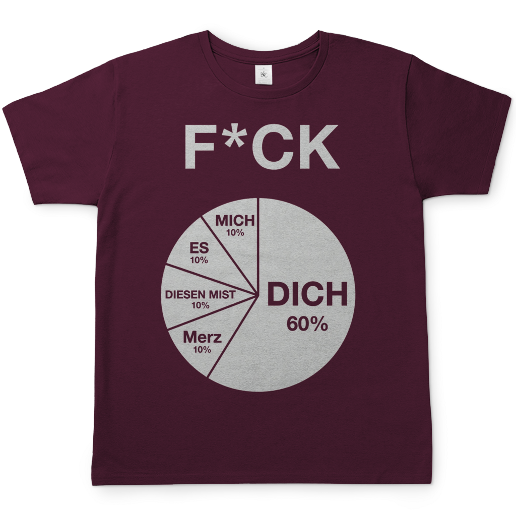 FICK DICH - Herren T-Shirt Burgundy