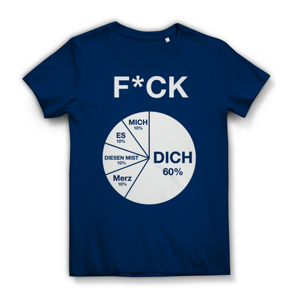 FICK DICH - Damen Premium Bio T-Shirt Navy