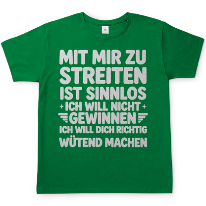 Mit mir zu streiten ist sinnlos - Herren T-Shirt Kelly Green