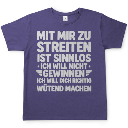 Mit mir zu streiten ist sinnlos - Herren T-Shirt Millennial Lilac