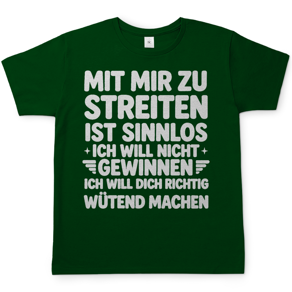 Mit mir zu streiten ist sinnlos - Herren T-Shirt Bottle Green