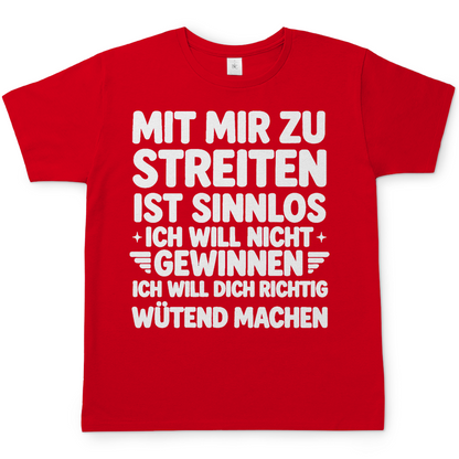 Mit mir zu streiten ist sinnlos - Herren T-Shirt Red