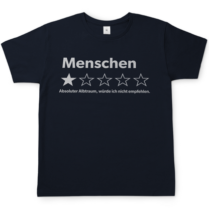 Menschen absoluter Albtraum würde ich nicht empfehlen - Herren T-Shirt Navy