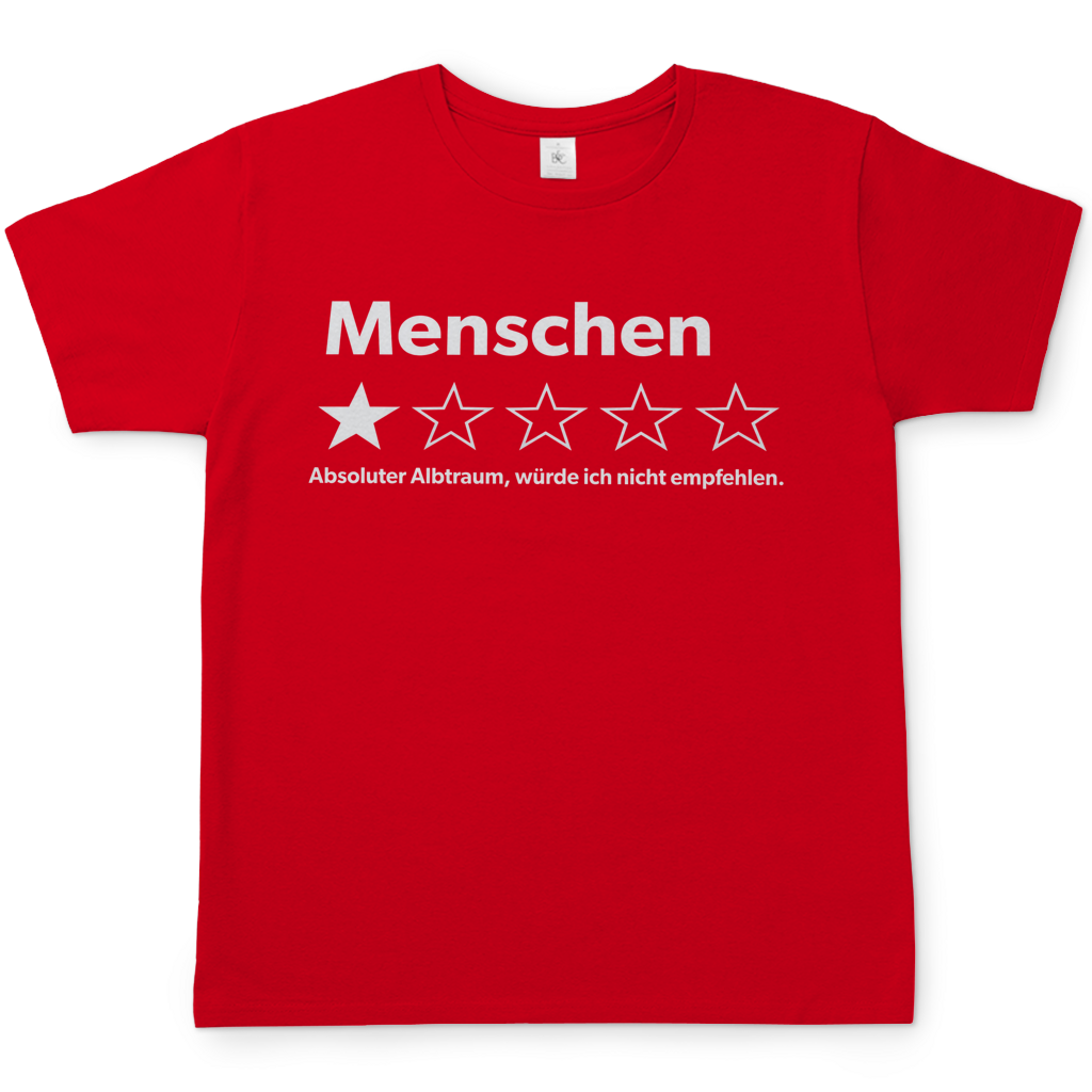 Menschen absoluter Albtraum würde ich nicht empfehlen - Herren T-Shirt Red