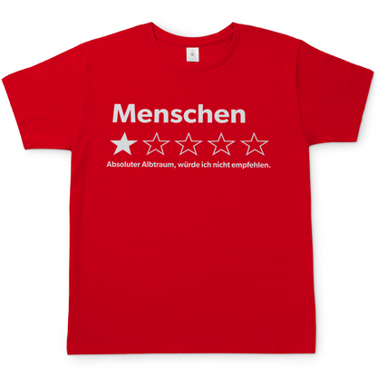 Menschen absoluter Albtraum würde ich nicht empfehlen - Herren T-Shirt Red
