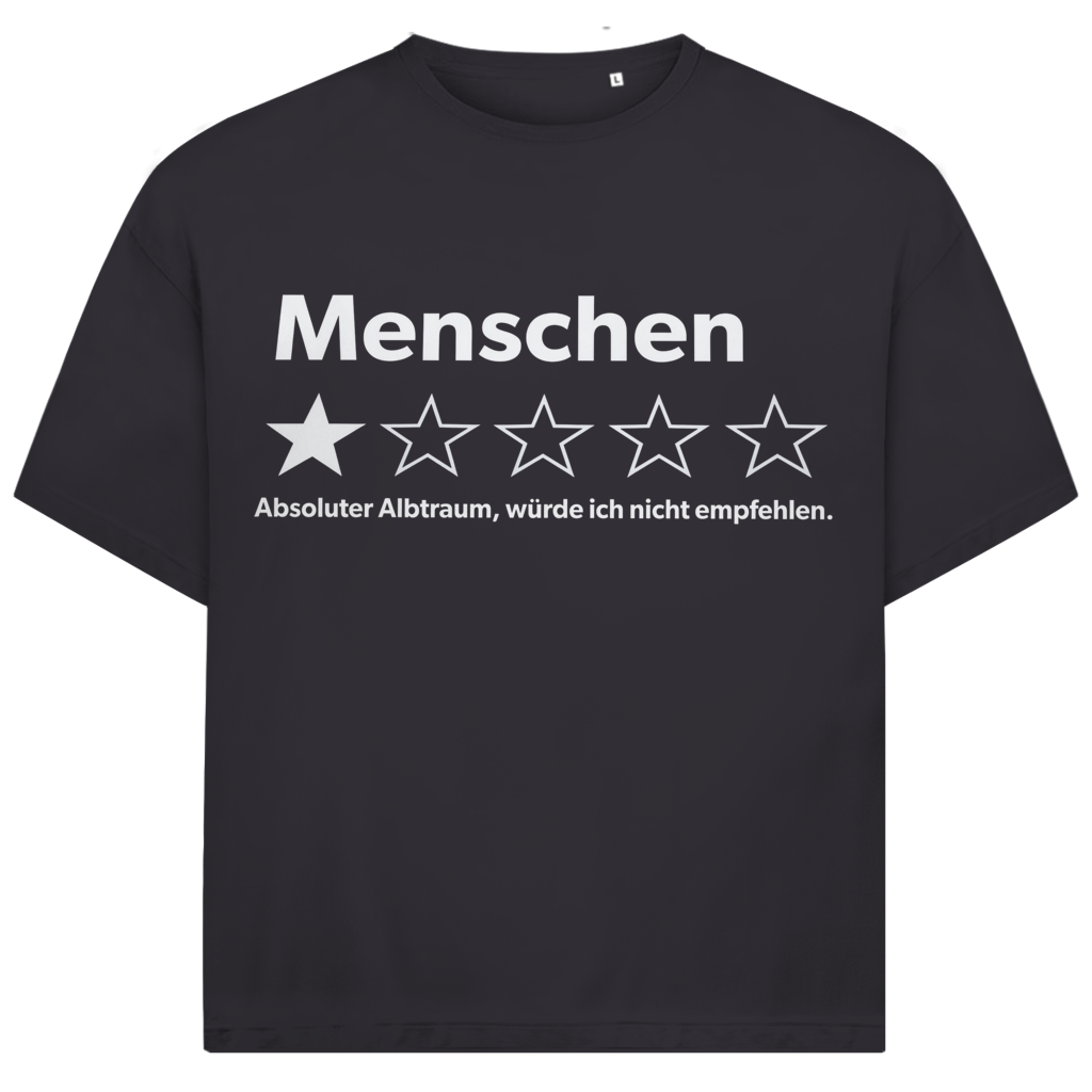 Menschen absoluter Albtraum würde ich nicht empfehlen - Jack and Jones Oversize T-Shirt Asphalt