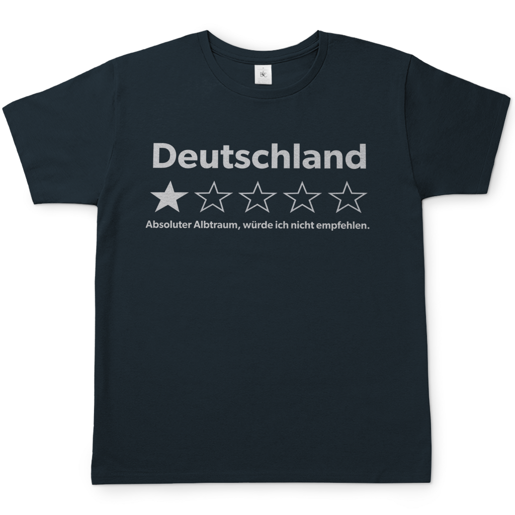 Deutschland 1 Stern absoluter Albtraum - Herren T-Shirt Dark Grey Solid