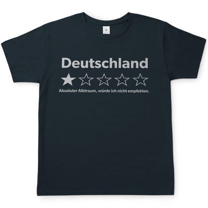 Deutschland 1 Stern absoluter Albtraum - Herren T-Shirt Dark Grey Solid