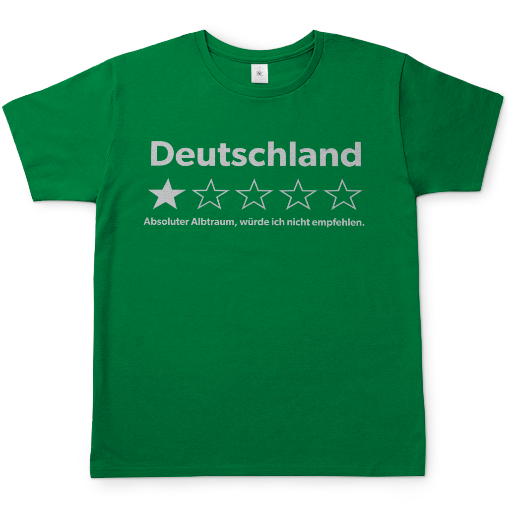 Deutschland 1 Stern absoluter Albtraum - Herren T-Shirt Kelly Green