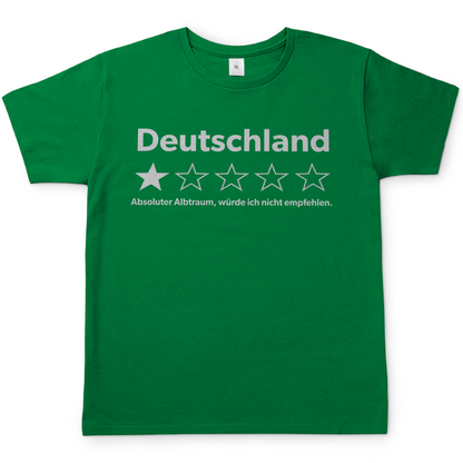 Deutschland 1 Stern absoluter Albtraum - Herren T-Shirt Kelly Green