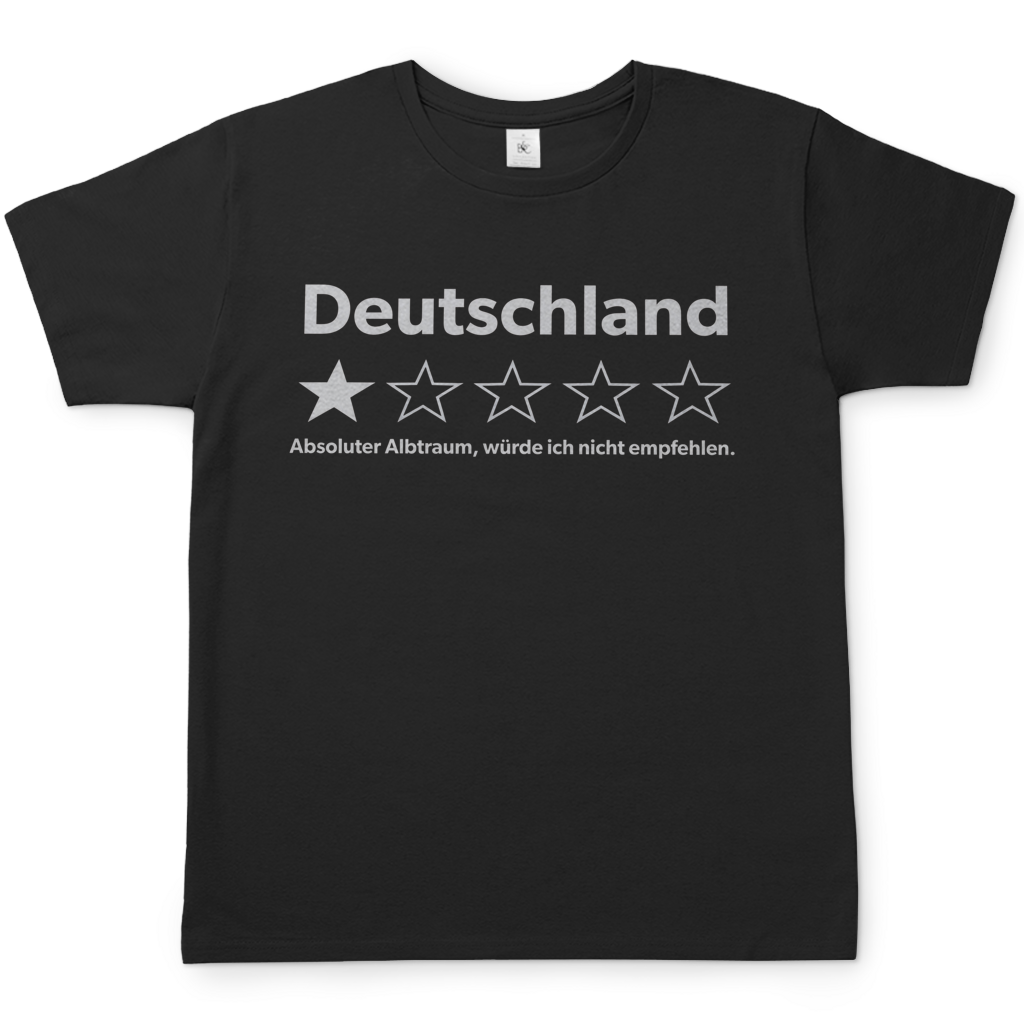 Deutschland 1 Stern absoluter Albtraum - Herren T-Shirt Black