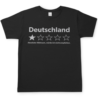 Deutschland 1 Stern absoluter Albtraum - Herren T-Shirt Black