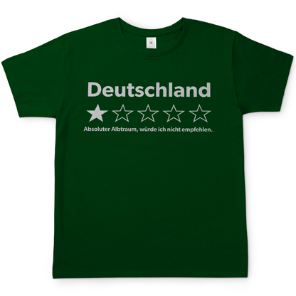 Deutschland 1 Stern absoluter Albtraum - Herren T-Shirt Bottle Green