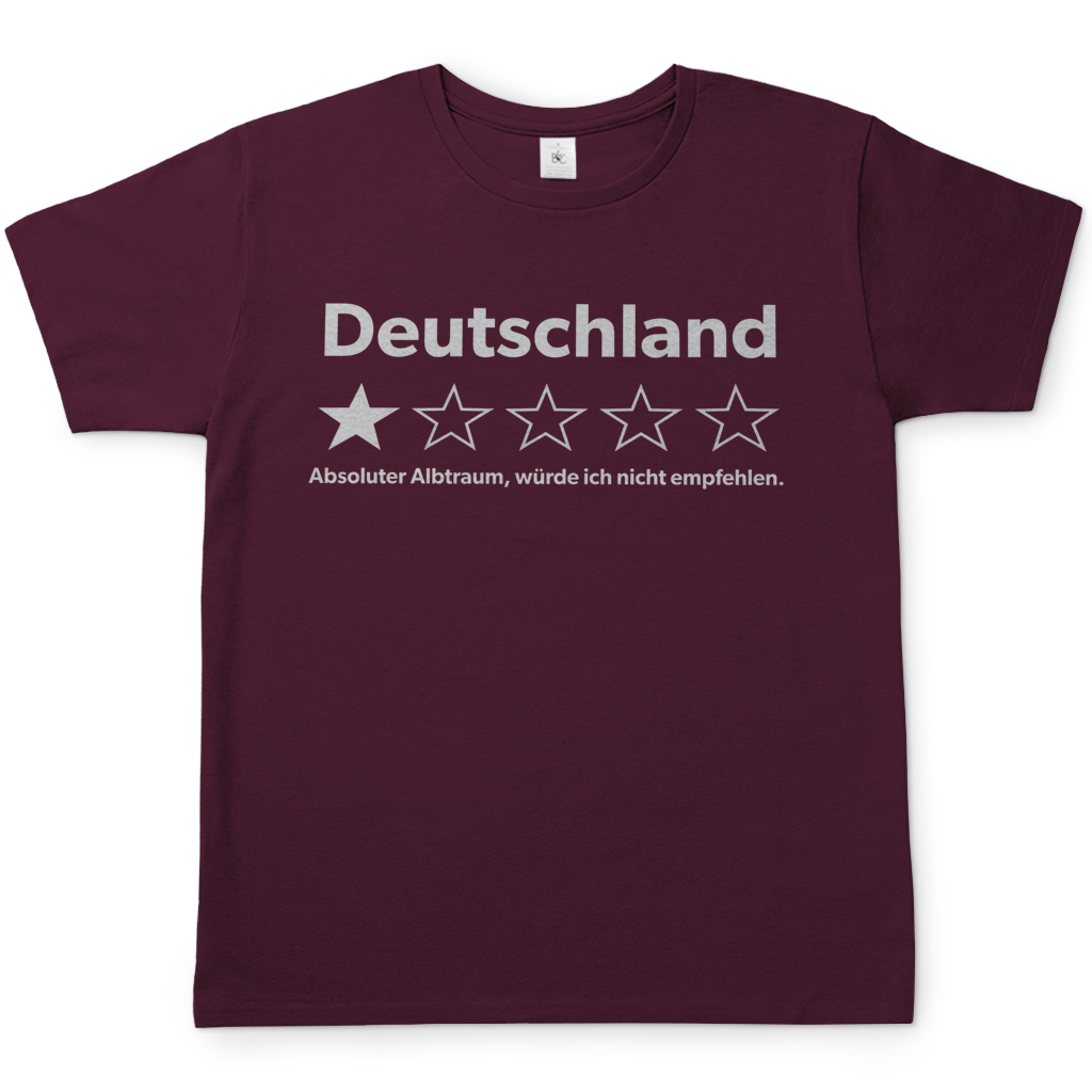 Deutschland 1 Stern absoluter Albtraum - Herren T-Shirt Burgundy