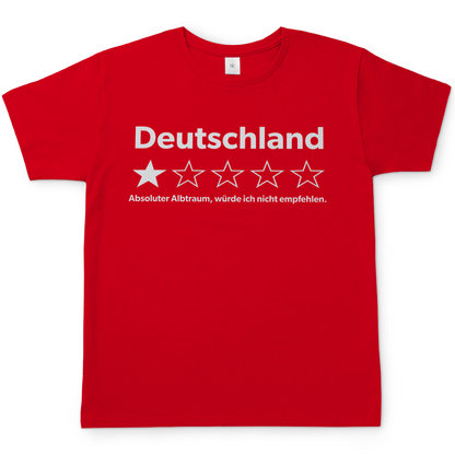 Deutschland 1 Stern absoluter Albtraum - Herren T-Shirt Red