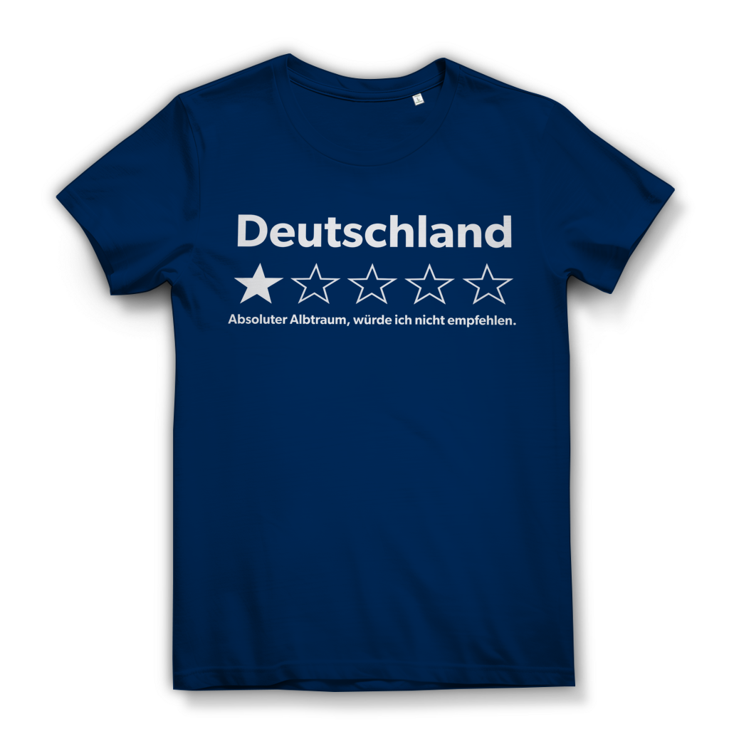 Deutschland 1 Stern absoluter Albtraum - Damen Premium Bio T-Shirt Navy