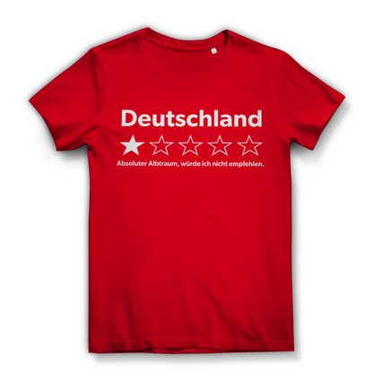 Deutschland 1 Stern absoluter Albtraum - Damen Premium Bio T-Shirt Red