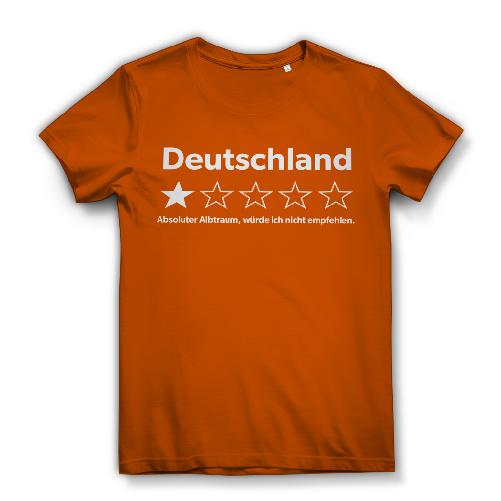 Deutschland 1 Stern absoluter Albtraum - Damen Premium Bio T-Shirt Urban Orange