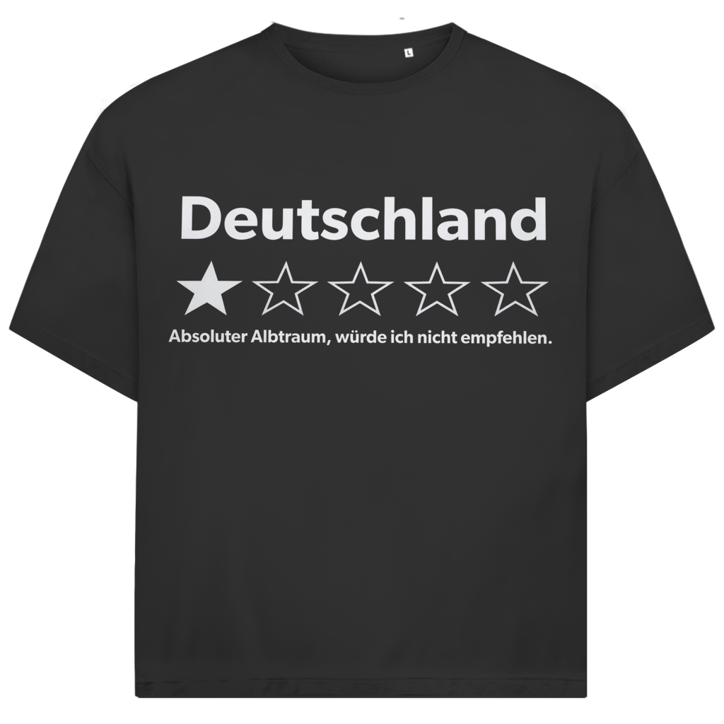 Deutschland 1 Stern absoluter Albtraum - Jack and Jones Oversize T-Shirt Black