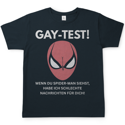 Gay Test wenn du Spider-Man siehst schlechte Nachrichten - Herren T-Shirt Dark Grey Solid