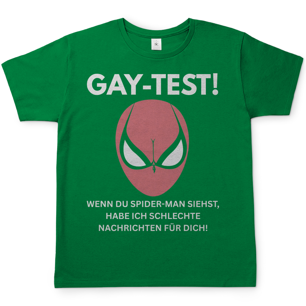 Gay Test wenn du Spider-Man siehst schlechte Nachrichten - Herren T-Shirt Kelly Green