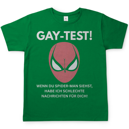 Gay Test wenn du Spider-Man siehst schlechte Nachrichten - Herren T-Shirt Kelly Green