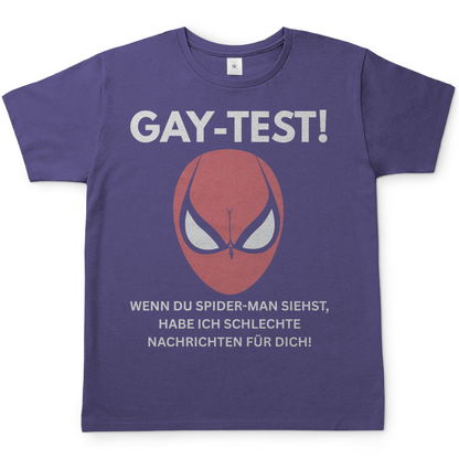 Gay Test wenn du Spider-Man siehst schlechte Nachrichten - Herren T-Shirt Millennial Lilac