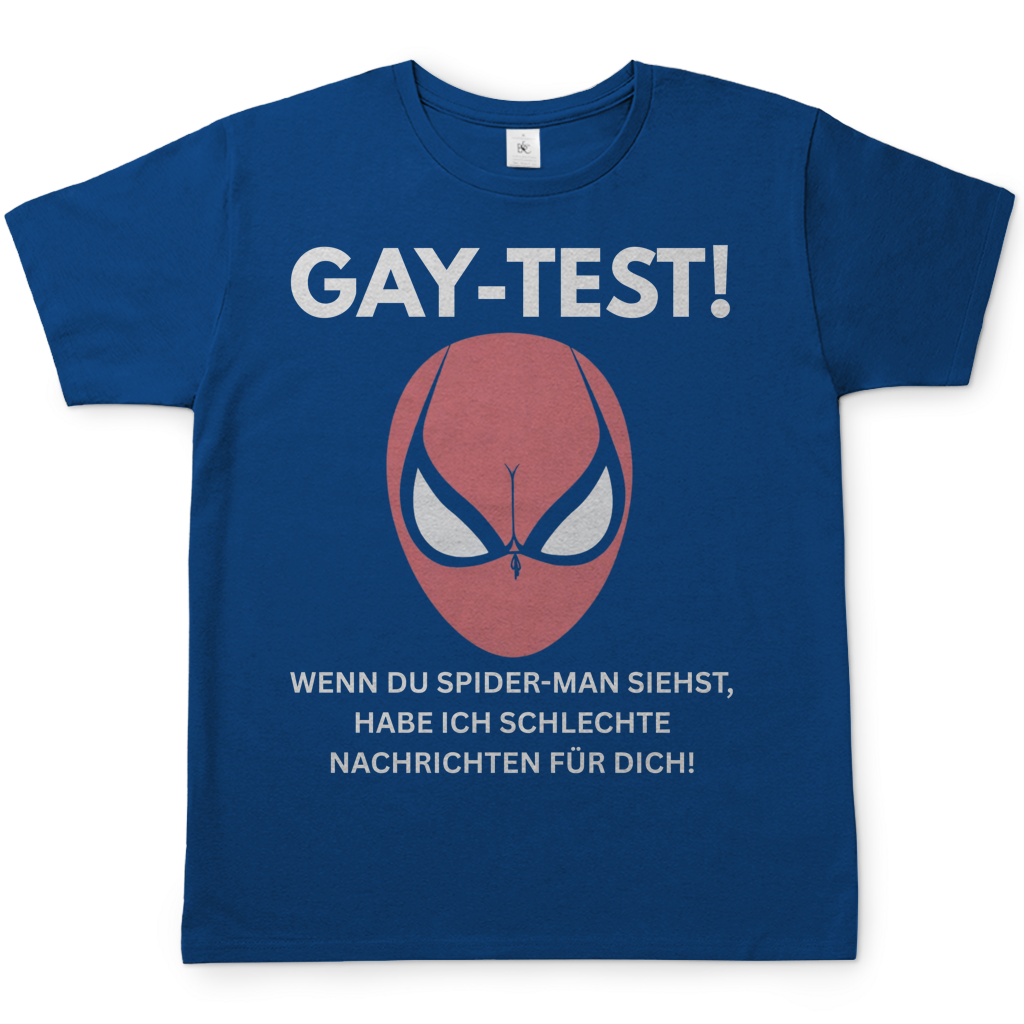 Gay Test wenn du Spider-Man siehst schlechte Nachrichten - Herren T-Shirt Royal Blue