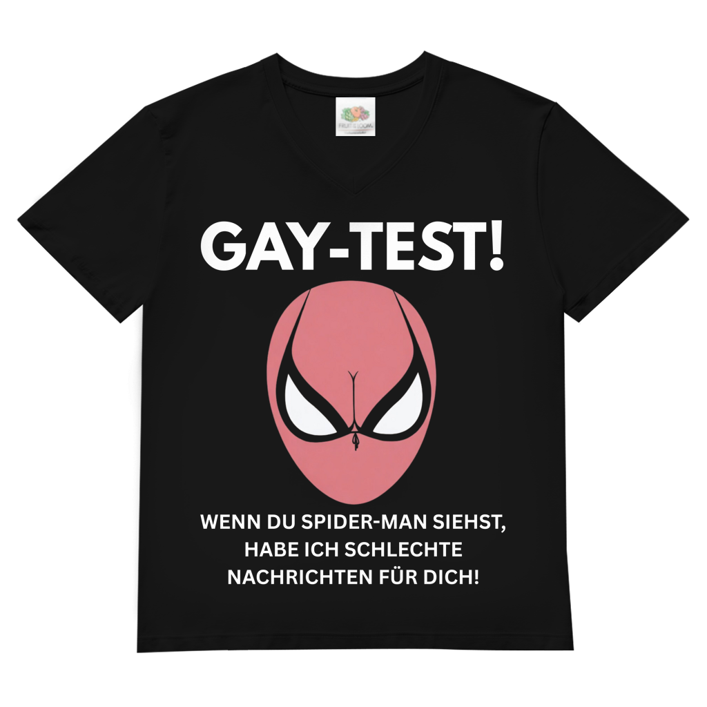Gay Test wenn du Spider-Man siehst schlechte Nachrichten - Herren V-Neck T-Shirt Black