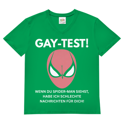 Gay Test wenn du Spider-Man siehst schlechte Nachrichten - Herren V-Neck T-Shirt Kelly Green