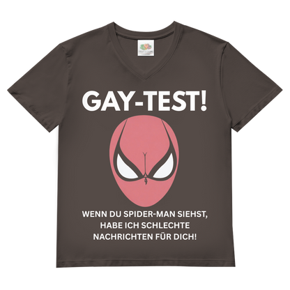 Gay Test wenn du Spider-Man siehst schlechte Nachrichten - Herren V-Neck T-Shirt Light Graphite Solid