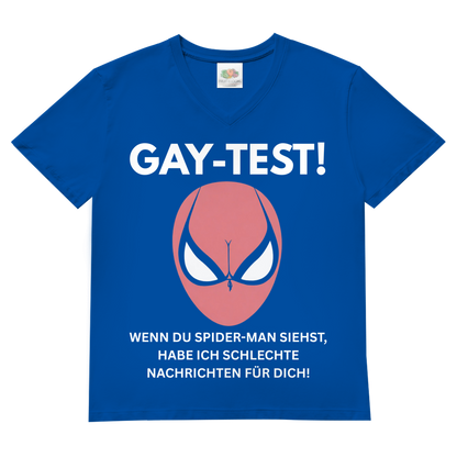 Gay Test wenn du Spider-Man siehst schlechte Nachrichten - Herren V-Neck T-Shirt Royal Blue