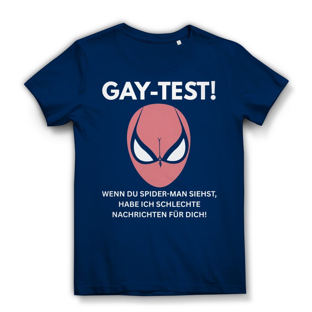 Gay Test wenn du Spider-Man siehst schlechte Nachrichten - Damen Premium Bio T-Shirt Navy