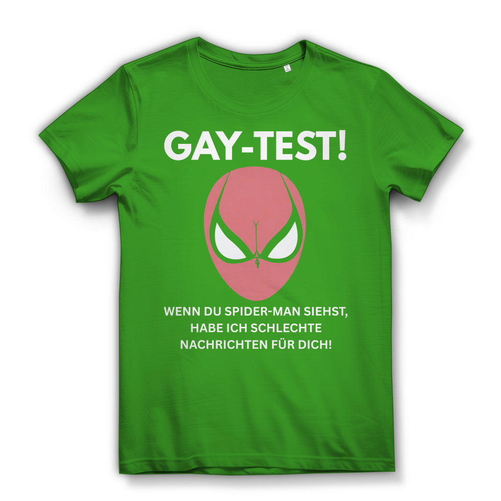 Gay Test wenn du Spider-Man siehst schlechte Nachrichten - Damen Premium Bio T-Shirt Real Green